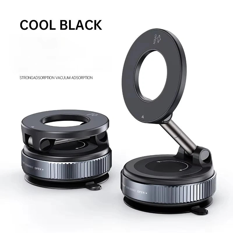 Ultimate 360° Rotatable and Foldable MagSafe Car Phone Holder with Suction Cup Vacuum Technology